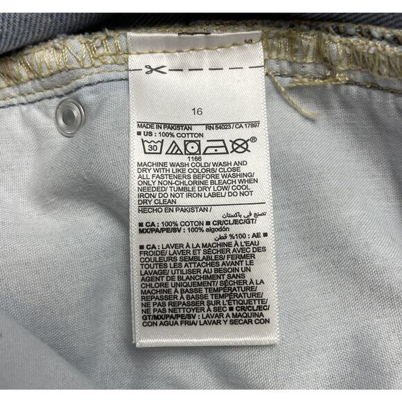 Old Navy Baggy Wide Leg Cargo Jeans Womens 16 Blue Mid Rise Skater Grunge - Picture 5 of 10